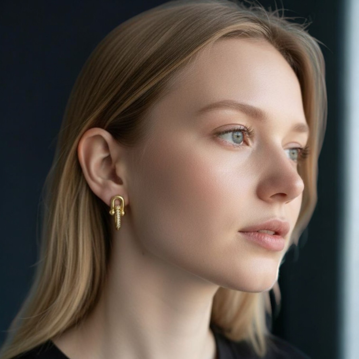 Taşlı Tifany Küpe