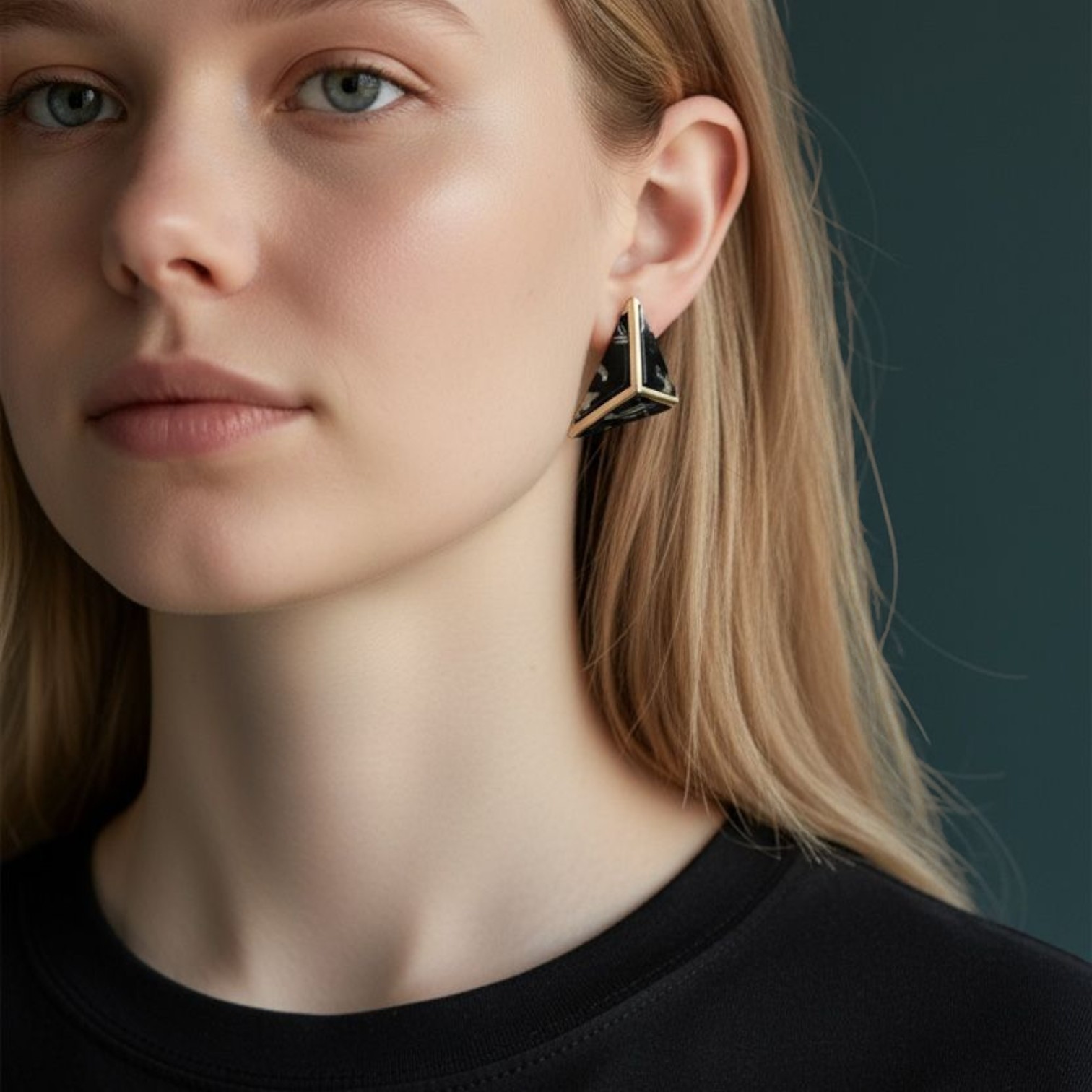 Gold Detaylı Tasarım Küpe