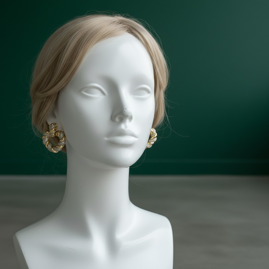 Kıvrımlı Kalp Küpe - Görsel 2