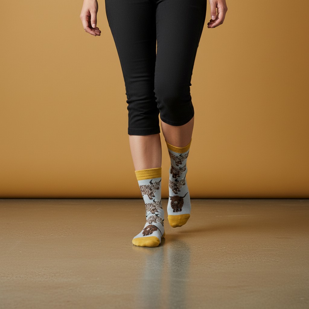 Sığır Desenli Çorap